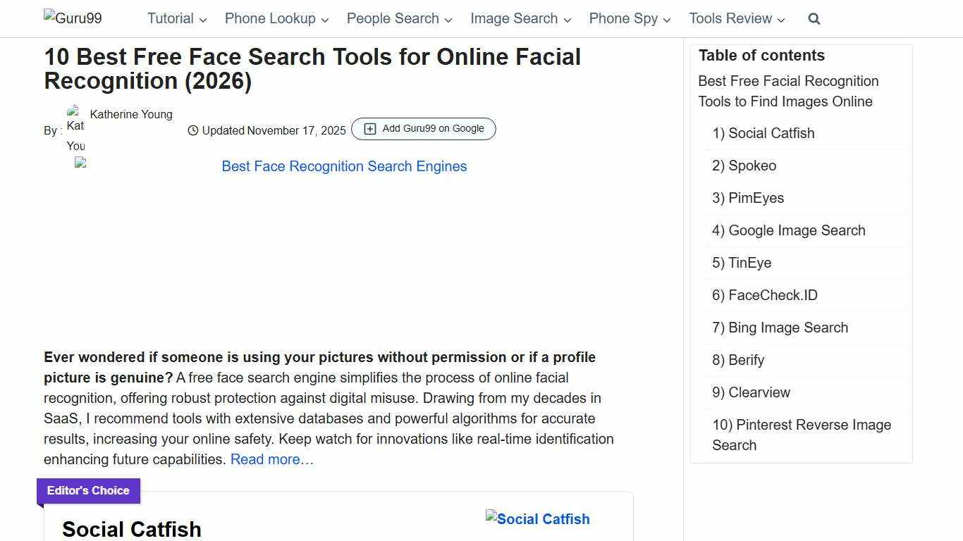 10 Best Free Face Search Tools for Online Facial Recognition (2026)